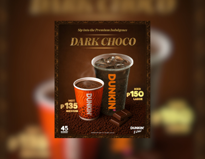  NEW Dunkin' Dark Choco Drink Starts at P135