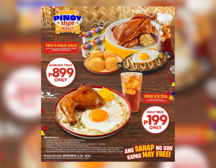 FREE 4 Halo-halo with every purchase of Pinoy Style Roast Chooksie Group Meal A