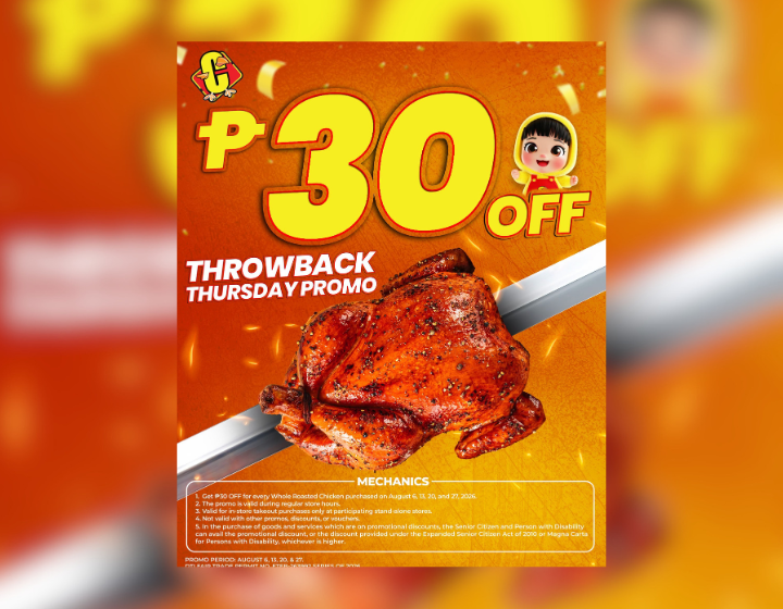 P30 OFF on Every Whole Roasted Chicken