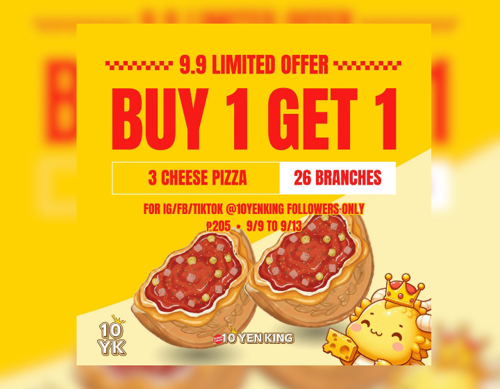 BUY 1, GET 1 3 Cheese Pizza 
