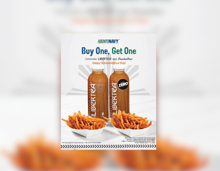 Buy One, Get One LiberTea Iced Tea and Freedom Fries