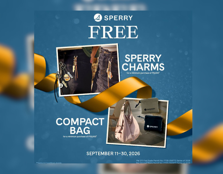 FREE Sperry Charm with mininmum spend P8,000