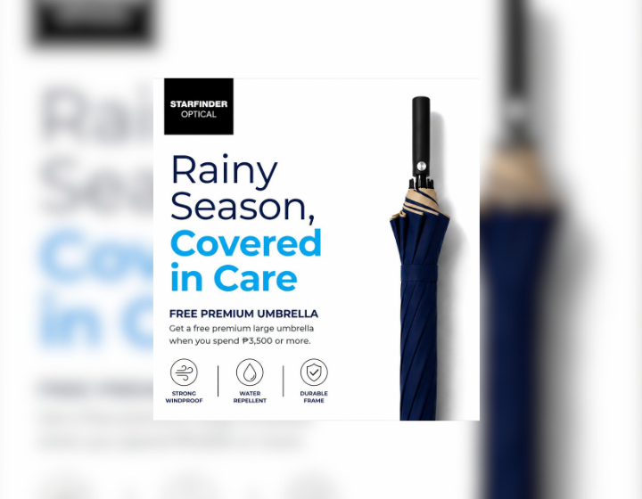 FREE Premium Large Umbrella With a Minimum Purchase of ₱3,500