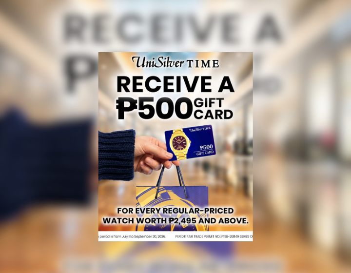  FREE ₱500 Gift Card With a Minimun Spend of ₱2,495