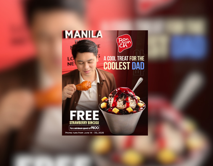 FREE Strawberry Bingsu with a minimum spend of ₱800