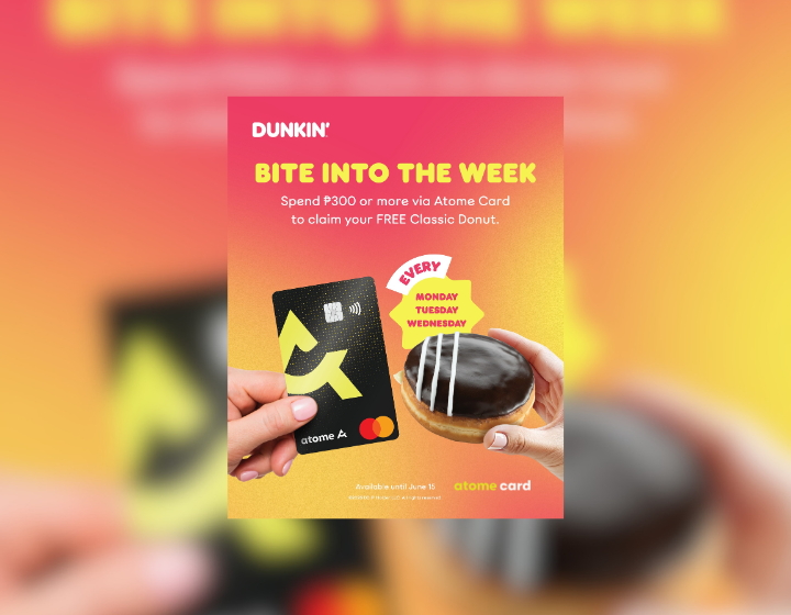 FREE Classic Donut when you use your Atome Card