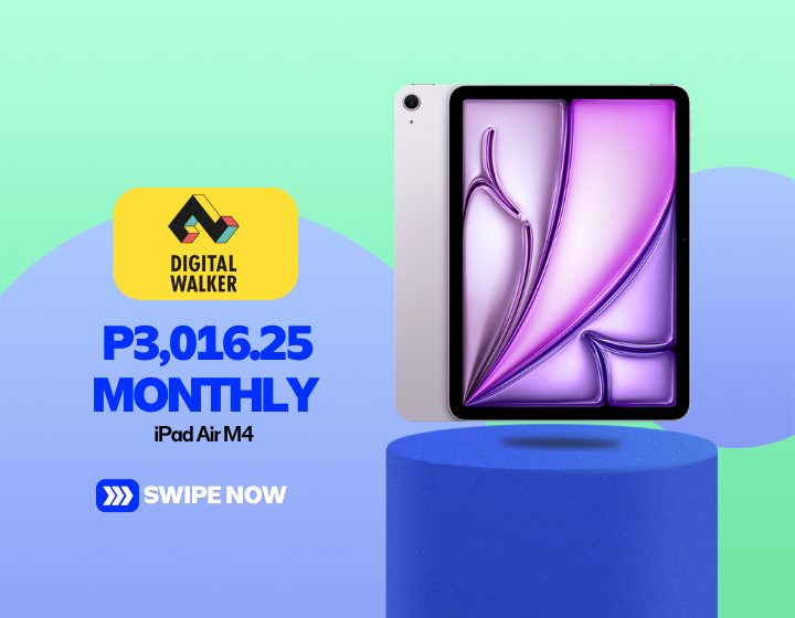iPad Air M4 Starts P3,016.25  Monthly