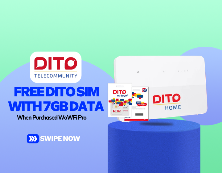 FREE DITO SIM with 7GB data When Purchased WoWFi Pro