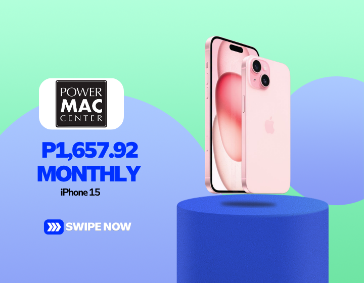 iPhone 15 for only P1,657.92 Monthly