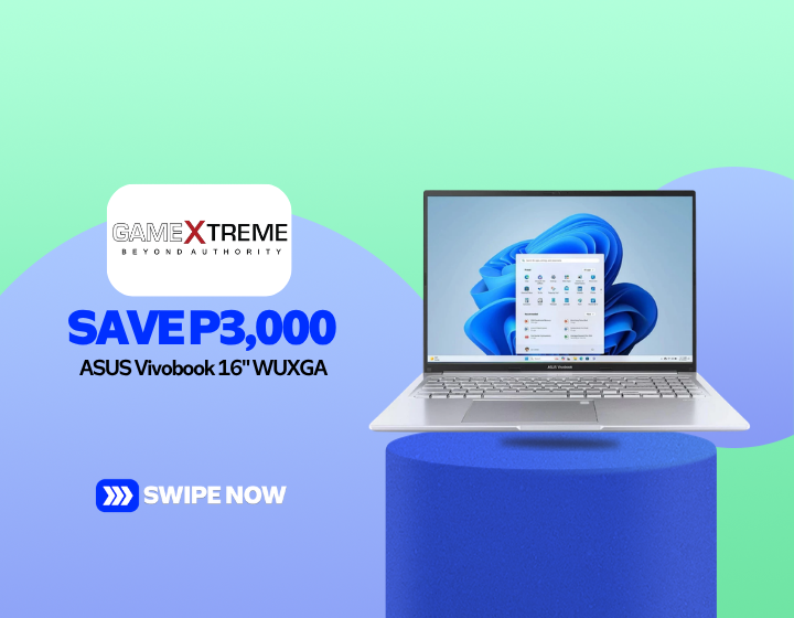 SAVE P3,000 On ASUS Vivobook 16" WUXGA 
