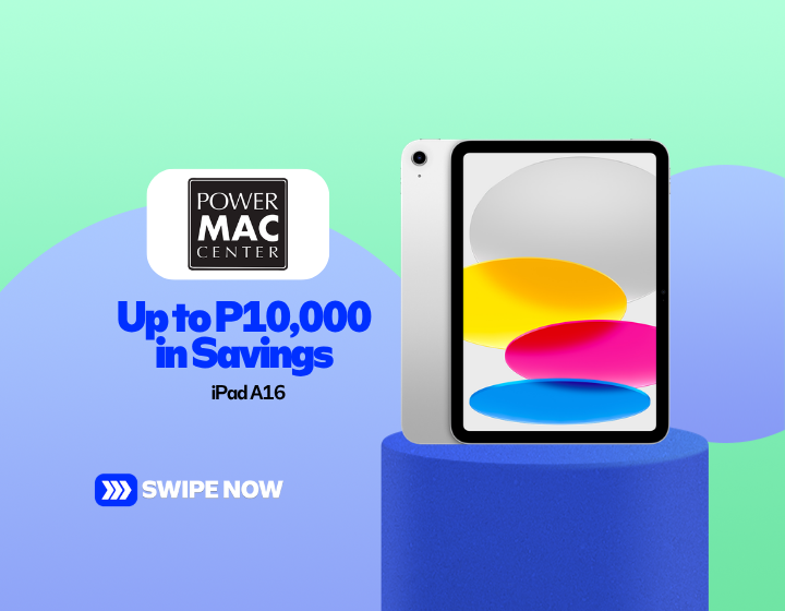 Up to P10,000 in Savings on the iPad A16