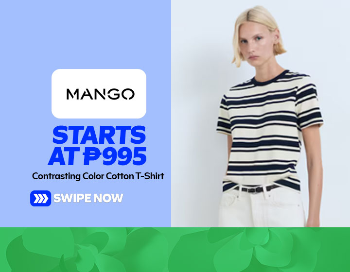 Contrasting Color Cotton T-Shirt starts at P995
