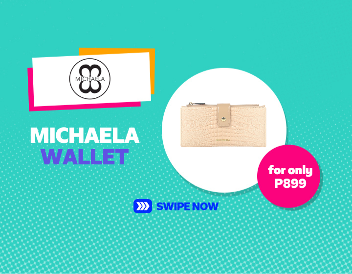 Michaela Glossy Crocodile Bifold Wallet Multi-Slots