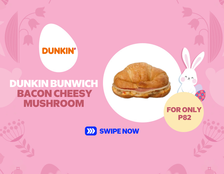 DUNKIN BUNWICH  BACON CHEESY MUSHROOM