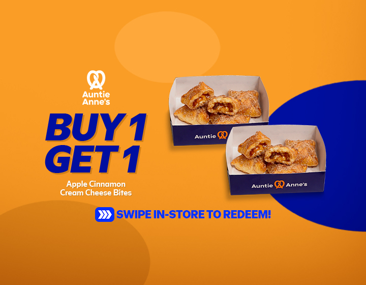Buy 1 Get 1 on Apple Cinnamon Cream Cheese Bites