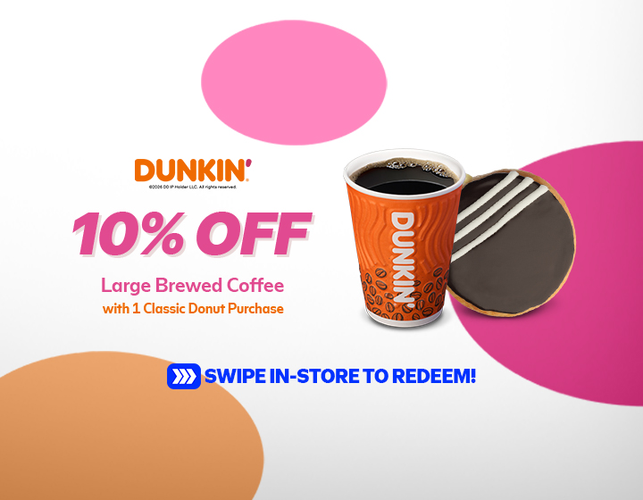 Buy 1 Classic Donut, Get Coffee at 10% OFF