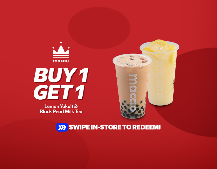 Buy 1 Lemon Yakult, Get a FREE Black Pearl Milk Tea