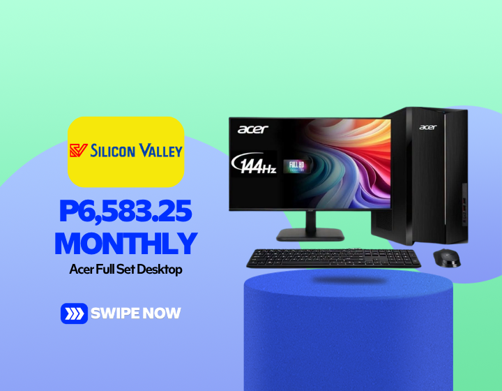 P6,583.25 Monthly on Acer Full Set Desktop