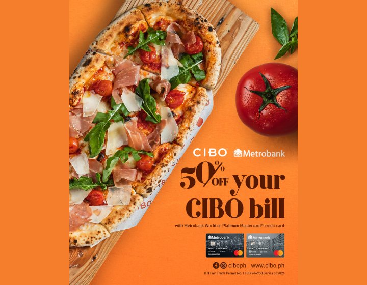 50% OFF for Metrobank Card Holders