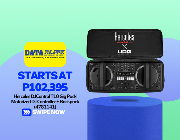 Hercules DJControl T10 Gig Pack Motorized DJ Controller + Backpack (4781141) starts at P102,395