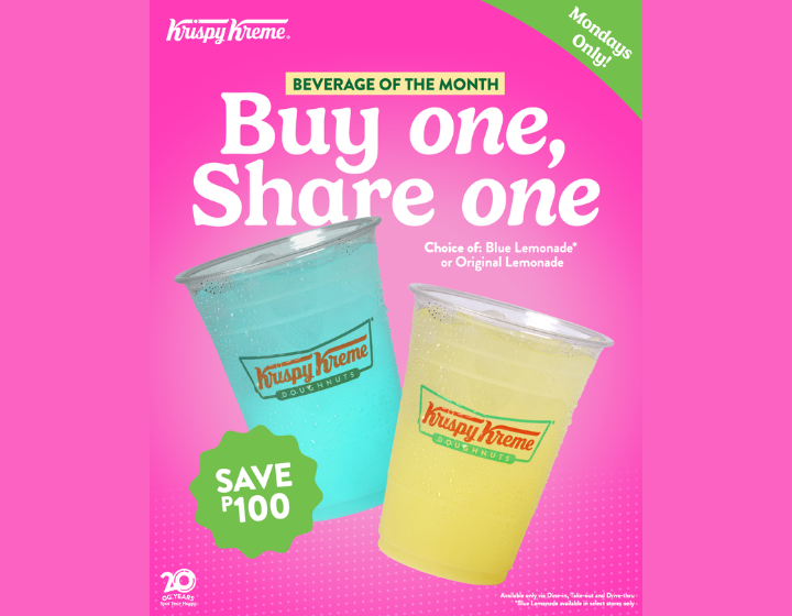 Buy 1 Get 1 Original Lemonade for Only P100