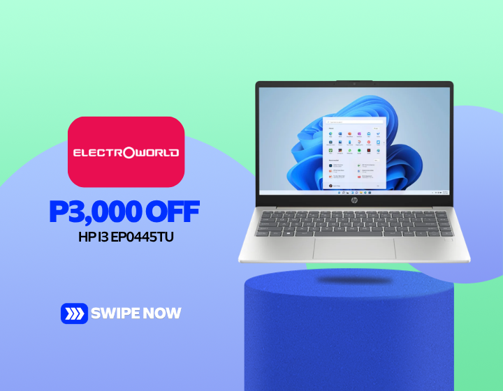 P3,000 OFF on HP I3 EP0445TU