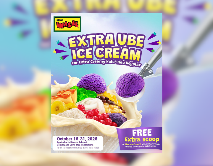 FREE Extra Scoop of Ube Ice Cream with Regular Extra Creamy Halo-Halo