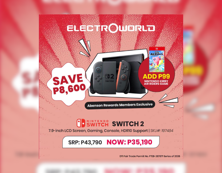 Save P8,600 on nintendo switch 2