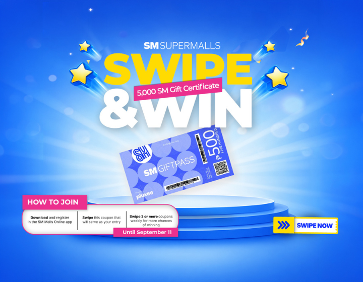 Swipe & Win ₱5,000 SM Gift Certificates!