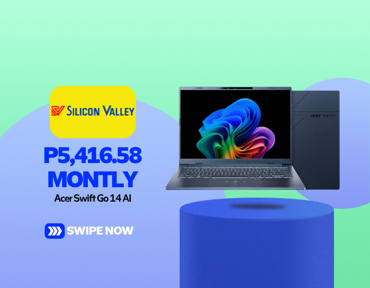 P5,416.58 Montly on Acer Swift Go 14 AI
