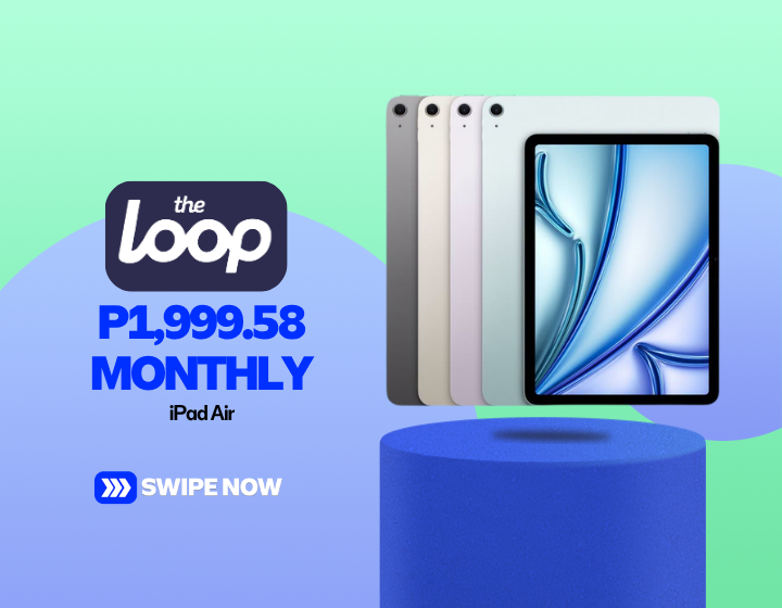 P1,999.58 Monthly on iPad Air