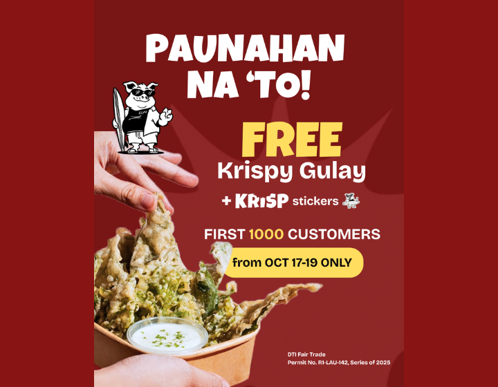 Free Krispy Gulay and Stickers
