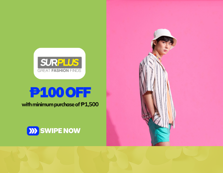  ₱100 OFF with minimum purchase of ₱1,500