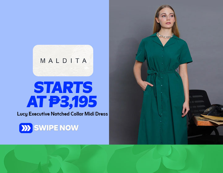 Lucy Executive Notched Collar Midi Dress starts at P3,195