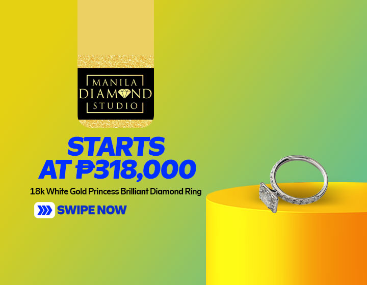 18k White Gold Princess Brilliant Diamond Ring starts at P318,000