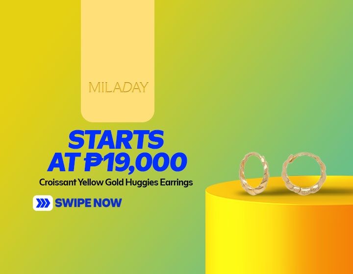 Croissant Yellow Gold Huggies Earrings start at P19,000