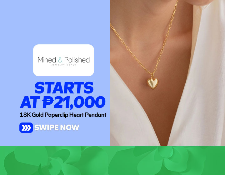 Paperclip Heart Pendant in 18K Gold starts at P21,000