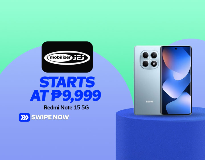 Redmi Note 15 5G 6+128GB starts at P9,999