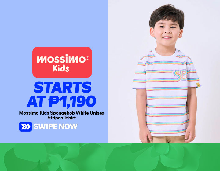 Mossimo Kids Spongebob White Unisex Stripes Tshirt starts at P1,190