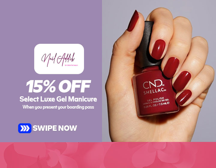 15% Off Luxe Gel Manicure for Travelers
