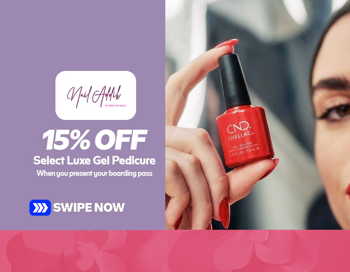 15% Off Luxe Gel Pedicure for Travelers