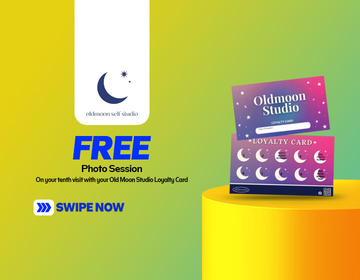 Enjoy Freebies and a Free Photo Session with your Old Moon Studio Loyalty Card