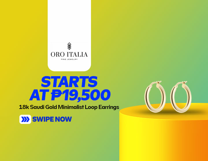 18k Saudi Gold Minimalist Loop Earrings starts at P19,500