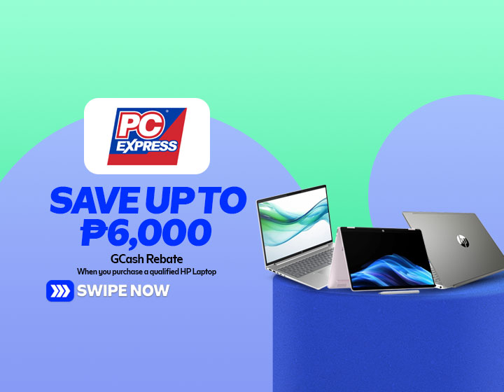 Enjoy up to P6,000 GCash Rebate with your HP Laptop Purchase