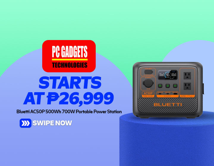 BLUETTI AC50P 500Wh 700W Portable Power Station starts at P26,999
