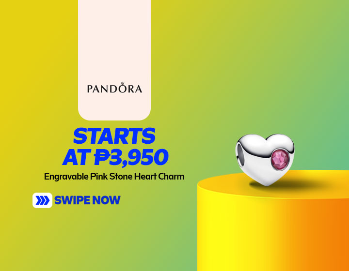 Engravable Pink Stone Heart Charm starts at P3,950