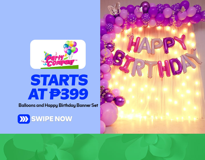 Balloons and Happy Birthday Banner Set starts at P399