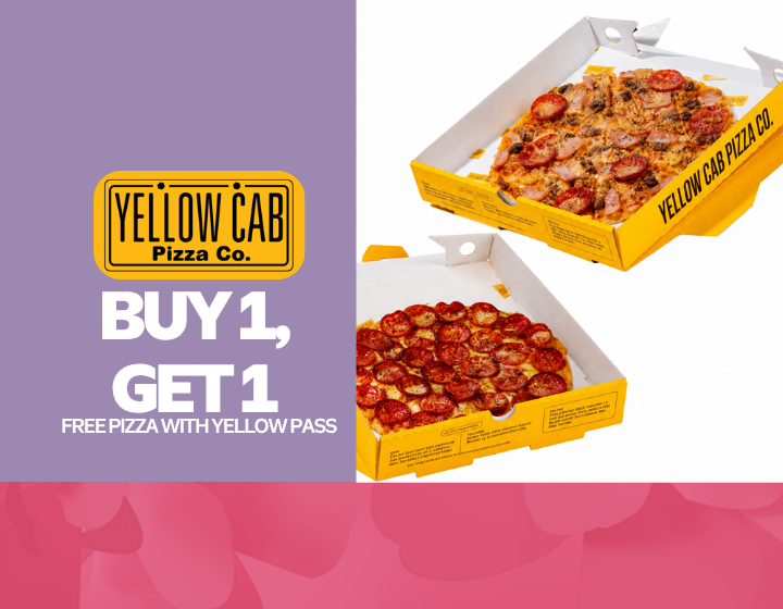 Buy 1, Get 1 FREE Pizza with Yellow Pass