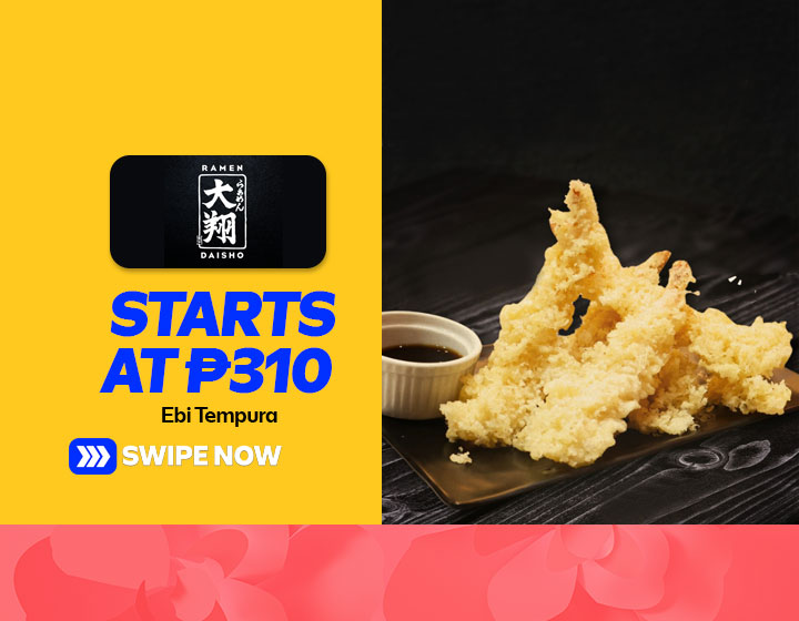 Ebi Tempura starts at P310