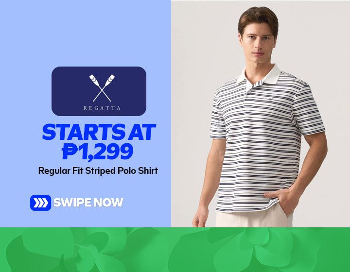 Regular Fit Striped Polo Shirt in Honeycomb Pique starts at P1,299